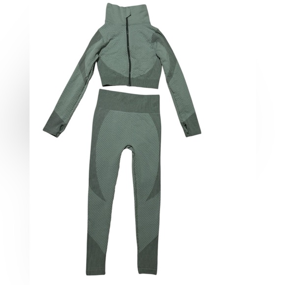 3 Women's Activewear Sets - Black, Grey, and Olive Green - Picture 10 of 12